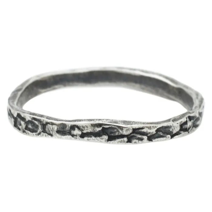 Sterling Silver Snakeskin Stacking Band Lauren Wolf Jewelry Rings
