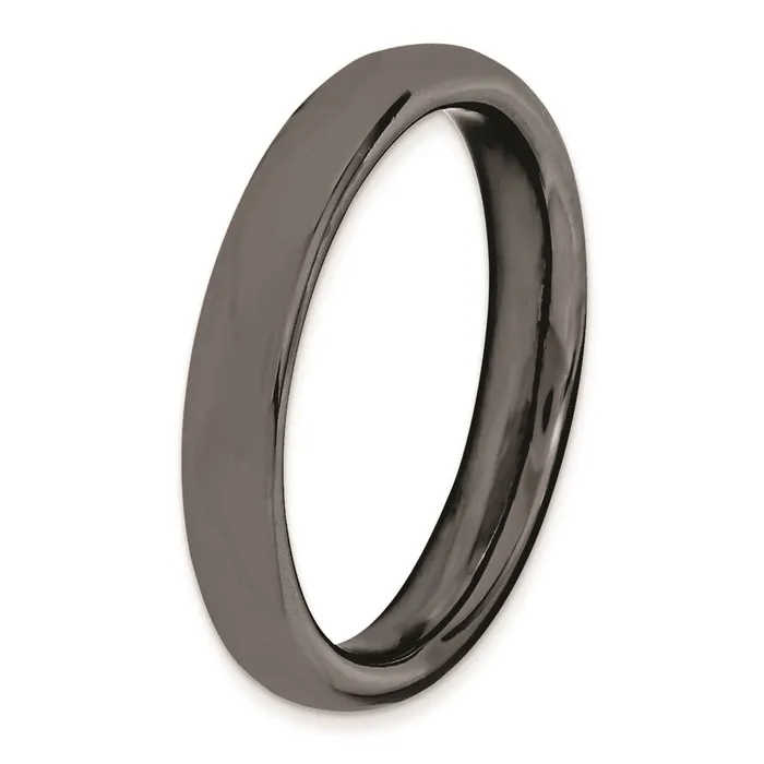 Sterling Silver Stackable Expressions Blackplated Polished Ring QSK249 Stackable Expressions Rings Sterling Silver Stackable Expressions Blackplated Polished Ring QSK249 Stackable Expressions Rings