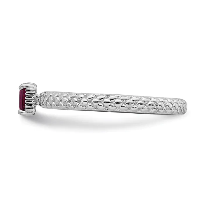 Sterling Silver Stackable Expressions Created Ruby Single Stone Ring QSK1579 Stackable Expressions Rings Sterling Silver Stackable Expressions Created Ruby Single Stone Ring QSK1579 Stackable Expressions Rings