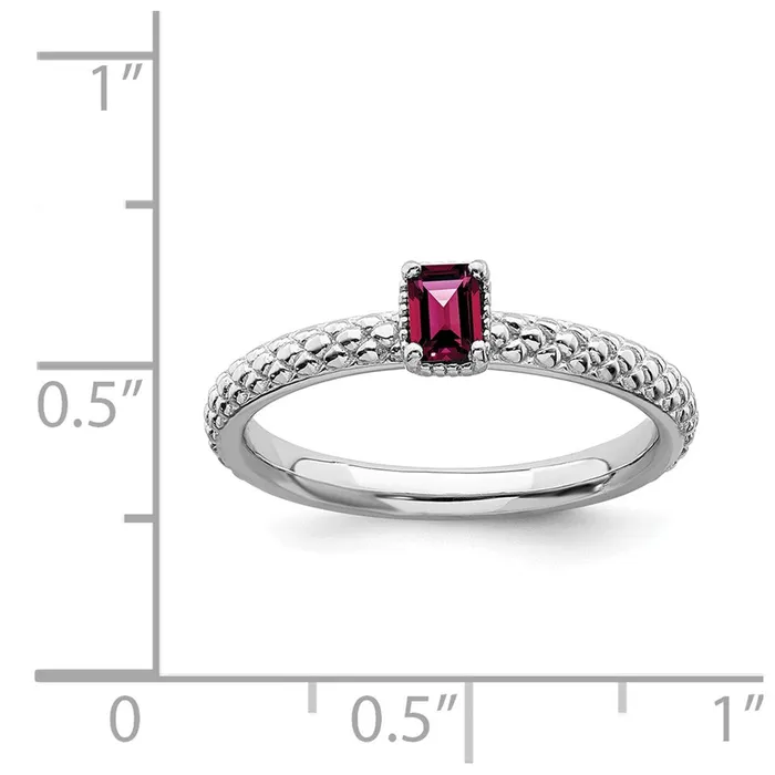 Sterling Silver Stackable Expressions Created Ruby Single Stone Ring QSK1579 Stackable Expressions Rings Sterling Silver Stackable Expressions Created Ruby Single Stone Ring QSK1579 Stackable Expressions Rings