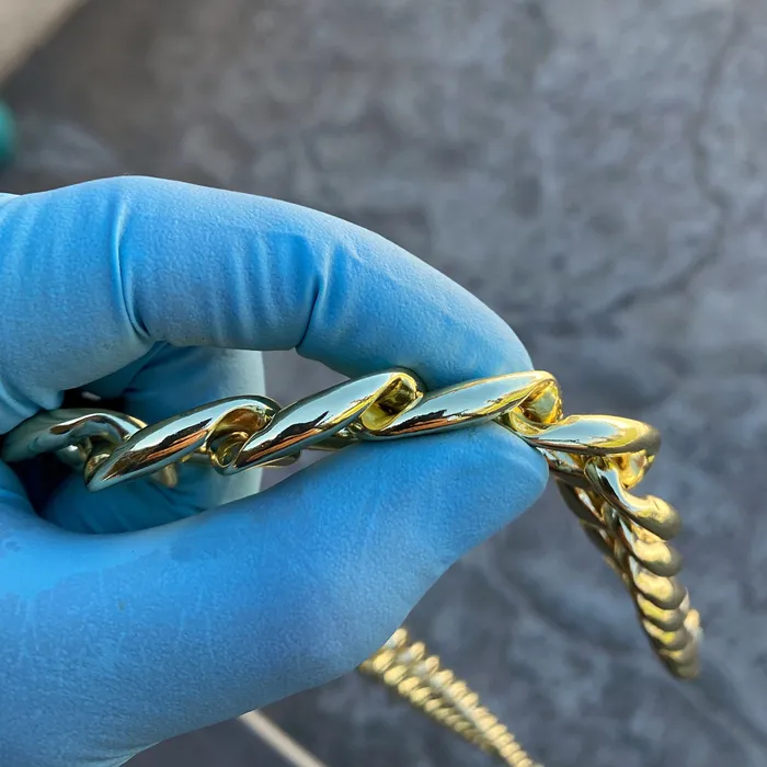 Sungshin Metal Necklaces 14K Gold Plated Cuban Link Chain Hip Hop Necklace 20MM Thick 2430 Sungshin Metal Necklaces 14K Gold Plated Cuban Link Chain Hip Hop Necklace 20MM Thick 2430