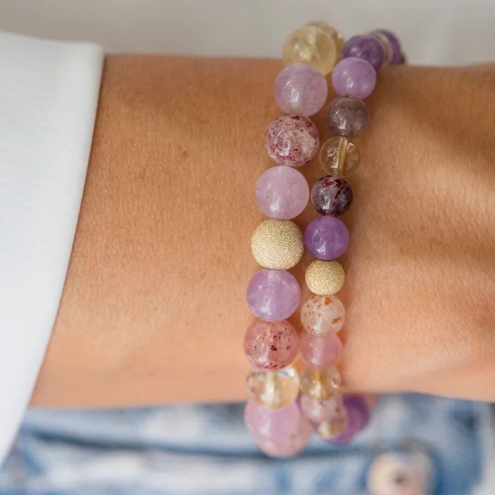 Super seven bracelet 6mm or 8mm Earthly Abundance Jewelry Bracelets