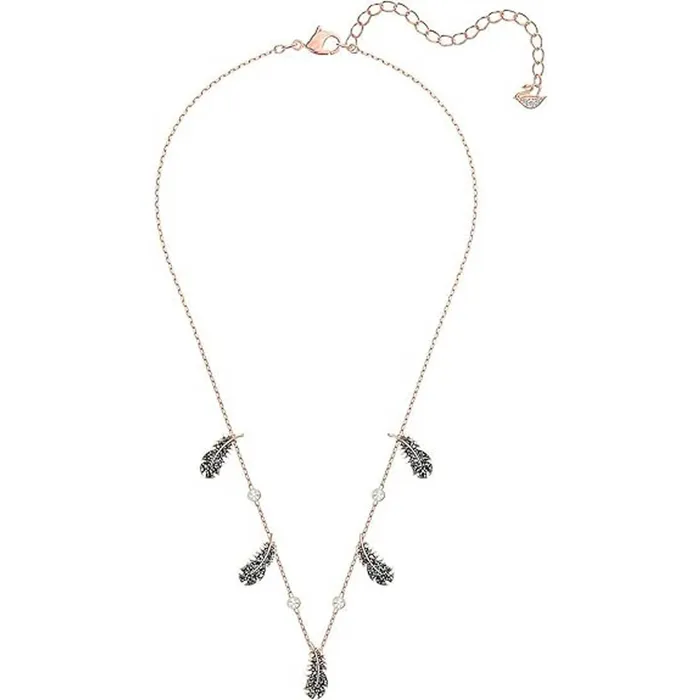 Swarovski Necklaces Swarovski Womens Necklace Naughty Rose Gold Plated and Black Crystal 5497874