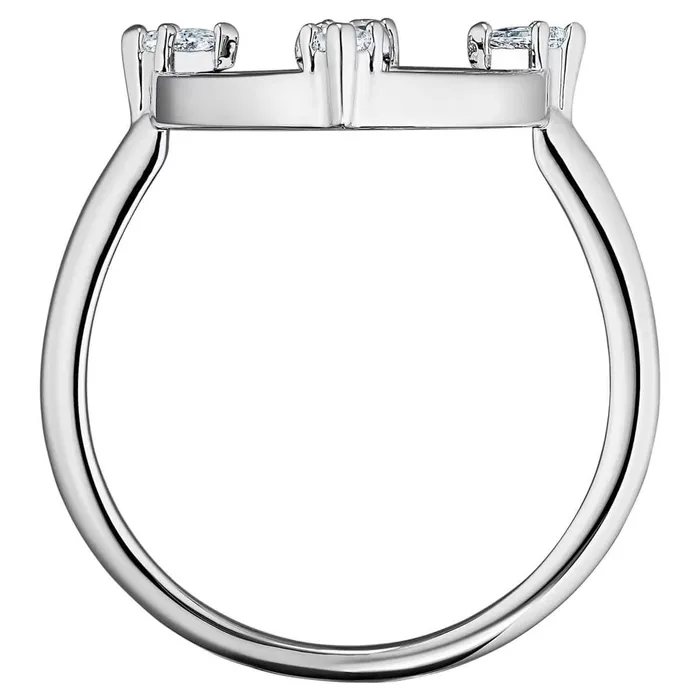 Swarovski Rings Swarovski Womens Ring North White Rhodium Plated Size 60 5552879