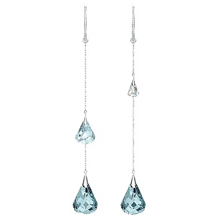 Swarovski Swarovski Womens Earrings Spirit Rhodium Plated Hoop Pierced Crystal 5521784 Earrings