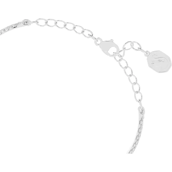 Swarovski Womens Bangle Bracelet Signum Swan Blue Crystal Rhodium Plated 5628552 Swarovski Bracelets