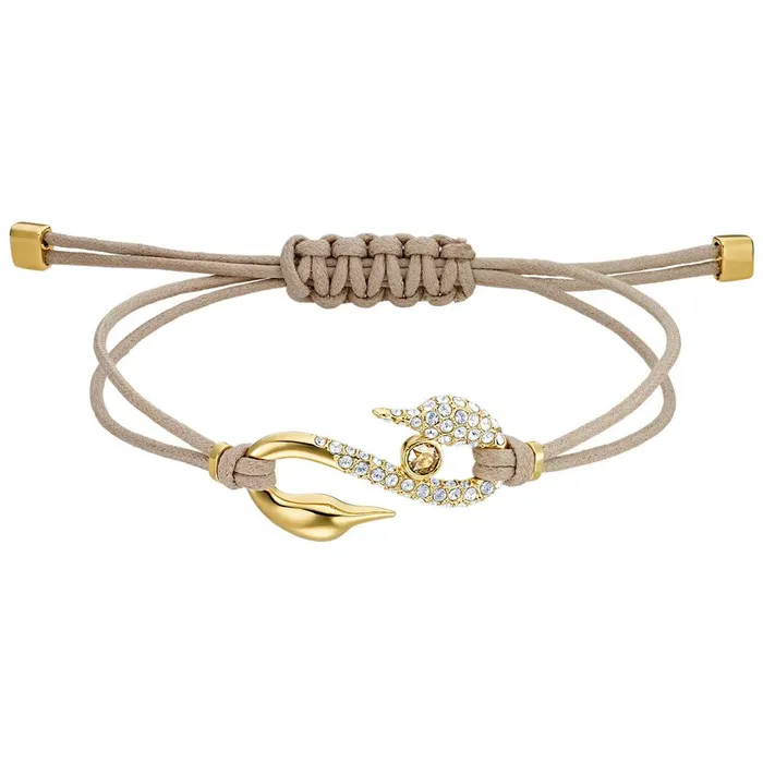 Swarovski Womens Bracelet Power Yellow Gold Plated Swan Beige Cord 5551806 Swarovski Bracelets Swarovski Womens Bracelet Power Yellow Gold Plated Swan Beige Cord 5551806 Swarovski Bracelets