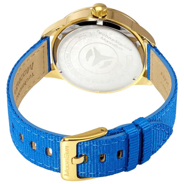 TechnoMarine Technomarine Womens Quartz Watch MoonSun MOP Dial Blue Nylon Strap TM820001 Watches TechnoMarine Technomarine Womens Quartz Watch MoonSun MOP Dial Blue Nylon Strap TM820001 Watches