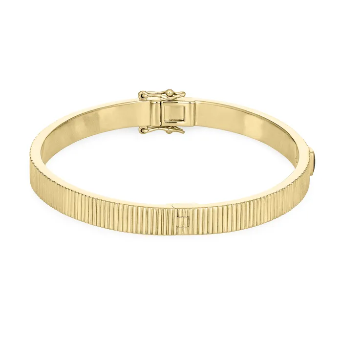 Tessa Bangle Cremation Bracelet in 14K Yellow Gold closebymejewelry Bracelets