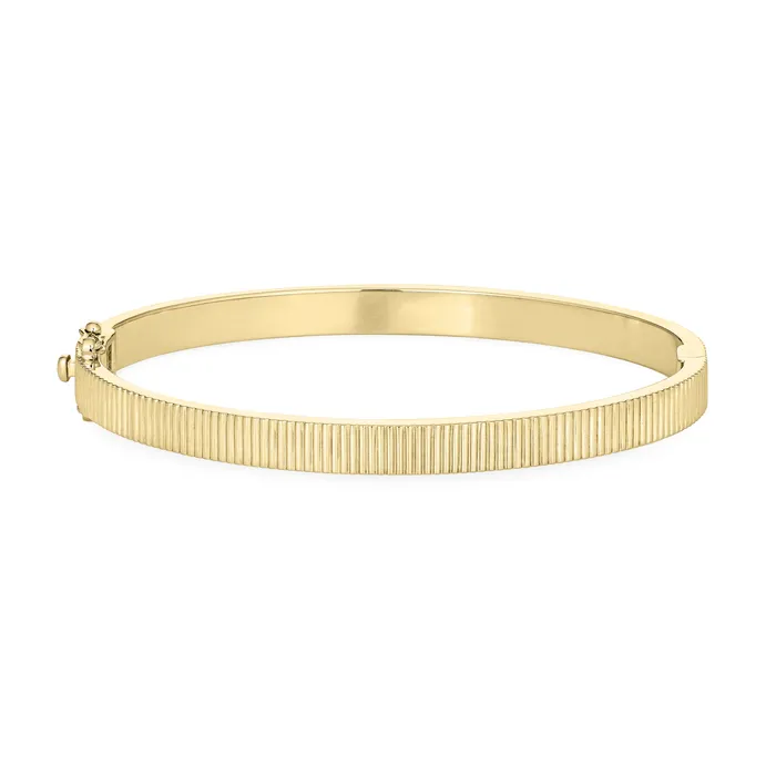 Tessa Bangle Cremation Bracelet in 14K Yellow Gold closebymejewelry Bracelets