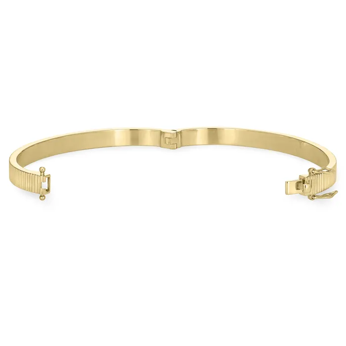 Tessa Bangle Cremation Bracelet in 14K Yellow Gold closebymejewelry Bracelets