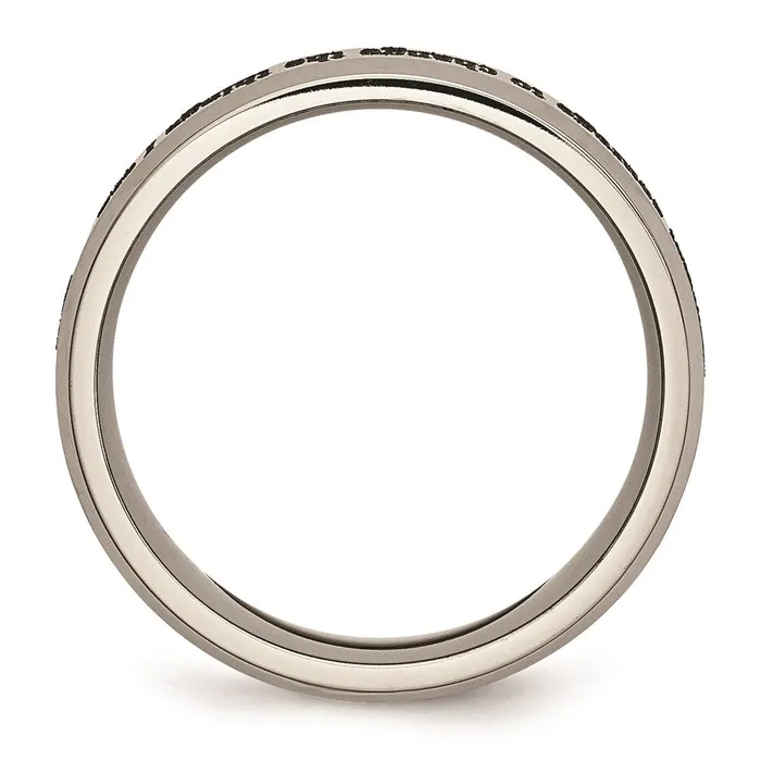 Titanium Beveled Edge 8mm Laser Design Brushed Polished Band TB115G Chisel Rings Titanium Beveled Edge 8mm Laser Design Brushed Polished Band TB115G Chisel Rings