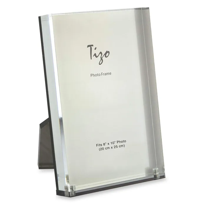 Tizo Design Rings Tizo Design Silver 8x10 Acrylic Picture Frame with Stand