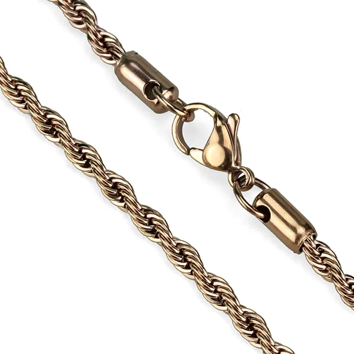 TK2434R IP Rose GoldIon Plating Stainless Steel Chain with No Stone Alamode Bracelets