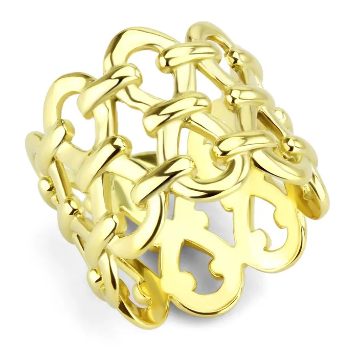 TK3716 IP GoldIon Plating Stainless Steel Ring with No Stone Alamode Rings