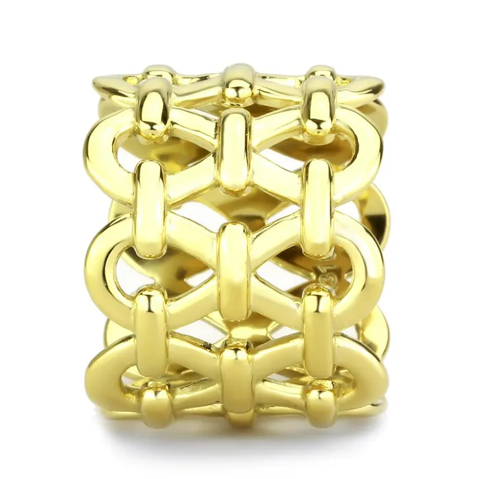 TK3716 IP GoldIon Plating Stainless Steel Ring with No Stone Alamode Rings