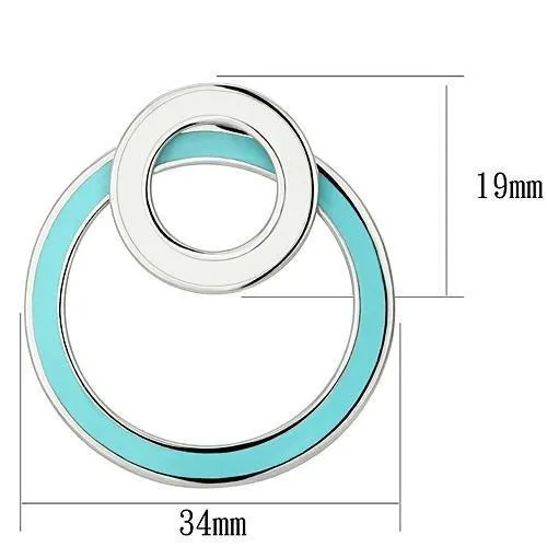 TK916 High polished no plating Stainless Steel Earrings with Epoxy in Multi Color Alamode Earrings