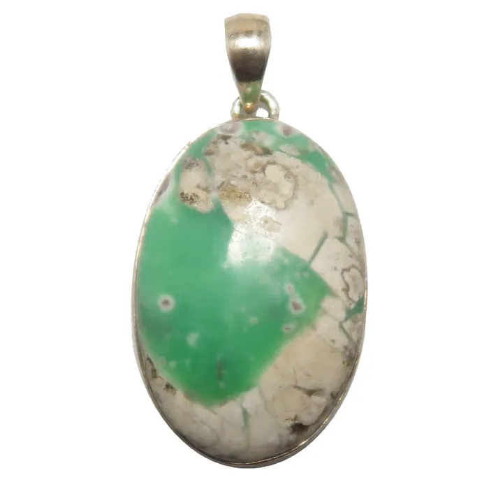 Variscite Pendant Love Insight Green Gem Sterling Silver Satin Crystals Necklaces Variscite Pendant Love Insight Green Gem Sterling Silver Satin Crystals Necklaces