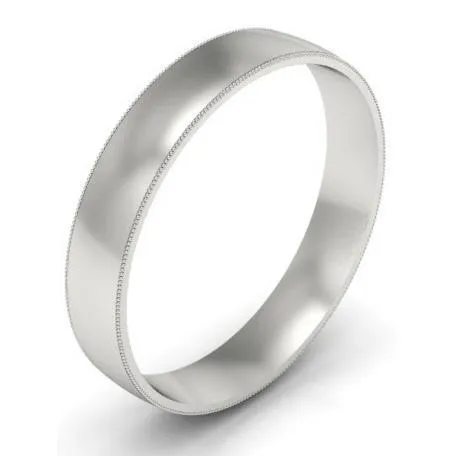 Vintage Style Milgrain Ring 4mm deBebians Rings
