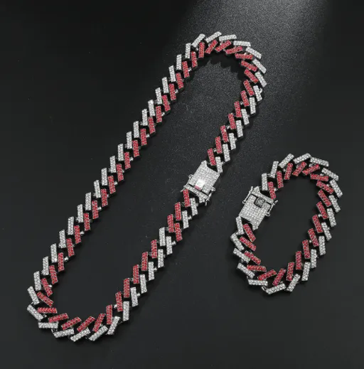 VVS Jewelry 2Tone Cuban Chain FREE Bracelet Bundle VVS Jewelry Bracelets