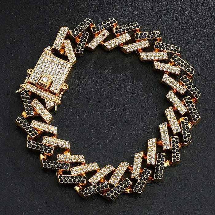 VVS Jewelry 2Tone Cuban Chain FREE Bracelet Bundle VVS Jewelry Bracelets