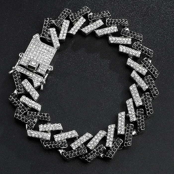 VVS Jewelry 2Tone Cuban Chain FREE Bracelet Bundle VVS Jewelry Bracelets