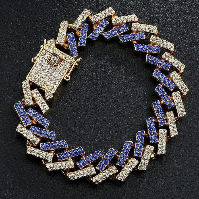 VVS Jewelry 2Tone Cuban Chain FREE Bracelet Bundle VVS Jewelry Bracelets