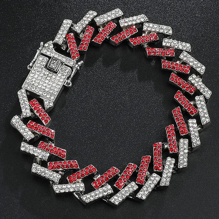 VVS Jewelry 2Tone Cuban Chain FREE Bracelet Bundle VVS Jewelry Bracelets
