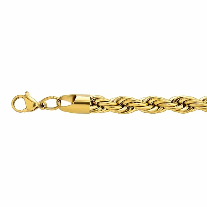 VVS Jewelry GoldSilver Stainless Steel Rope Chain FREE Rope Bracelet VVS Jewelry Bracelets