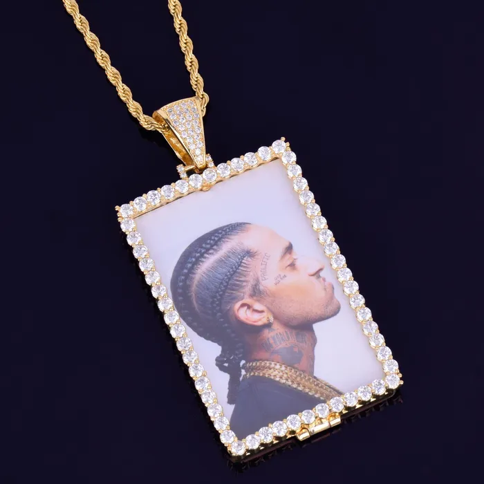 VVS Jewelry VVS Jewelry Custom Photo Square Medallion Chain Necklaces