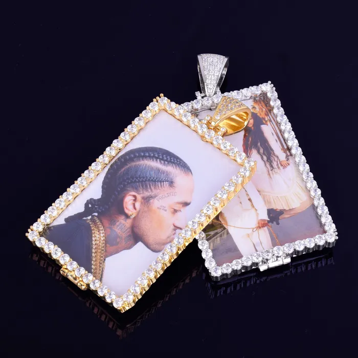 VVS Jewelry VVS Jewelry Custom Photo Square Medallion Chain Necklaces