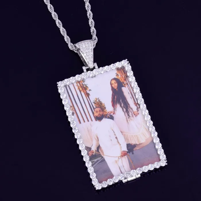 VVS Jewelry VVS Jewelry Custom Photo Square Medallion Chain Necklaces