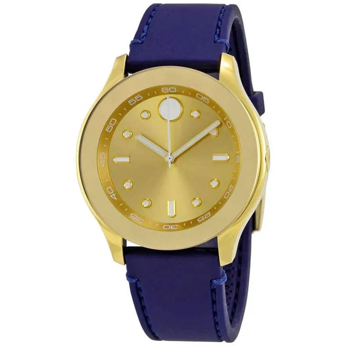 Watches Movado Womens Strap Watch Bold Swiss Quartz Gold Dial Blue Silicone 3600413 Movado Watches Movado Womens Strap Watch Bold Swiss Quartz Gold Dial Blue Silicone 3600413 Movado