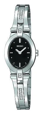 Watches Seiko Seiko Womens 16 Diamond Black Dial Watch SUJC53