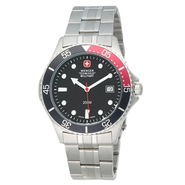 Wenger Bracelets Wenger 70999 Mens Swiss Military Alpine Diver Black Dial Stainless Steel Dive Watch Wenger Bracelets Wenger 70999 Mens Swiss Military Alpine Diver Black Dial Stainless Steel Dive Watch
