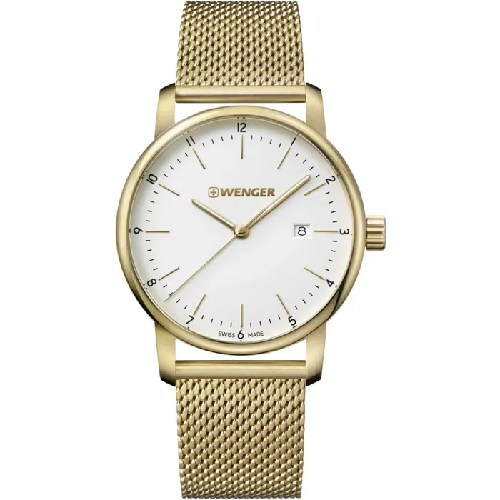 Wenger Mens Quartz Watch Urban Classic OffWhite Dial Mesh Bracelet 011741112 Wenger Bracelets Wenger Mens Quartz Watch Urban Classic OffWhite Dial Mesh Bracelet 011741112 Wenger Bracelets