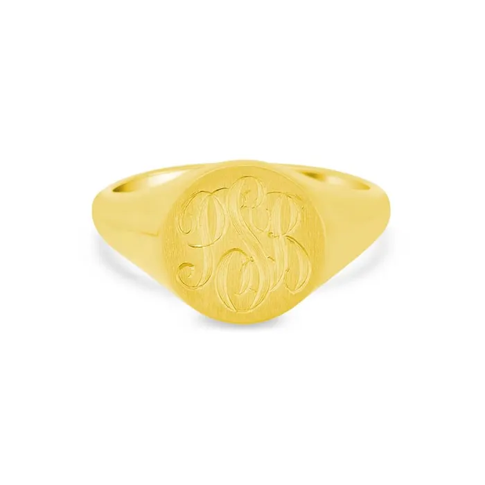 Womens Round Signet Ring Medium deBebians Rings
