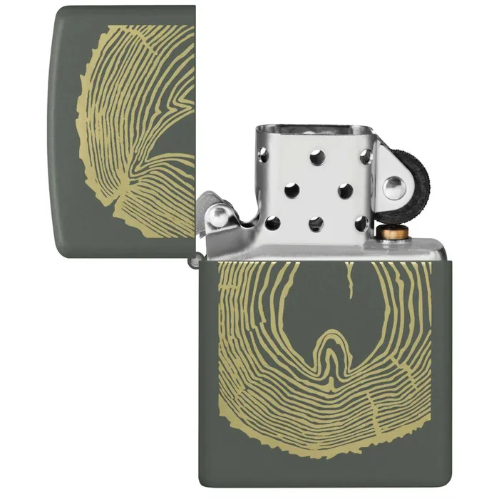Zippo Rings Zippo Lighter Wood Ring Design Metal Construction Refillable and Windproof 48959