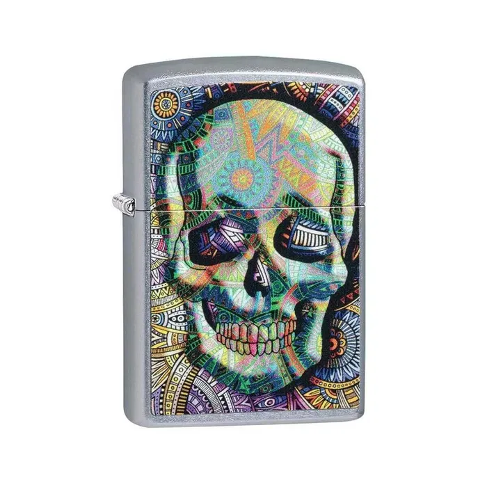 Zippo Rings Zippo Windproof Lighter Geometric Skull Design Street Chrome 49140 Zippo Rings Zippo Windproof Lighter Geometric Skull Design Street Chrome 49140