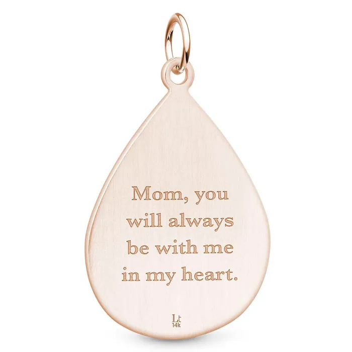 14k Rose Gold Tear Drop Pendant Legacy Touch Earrings
