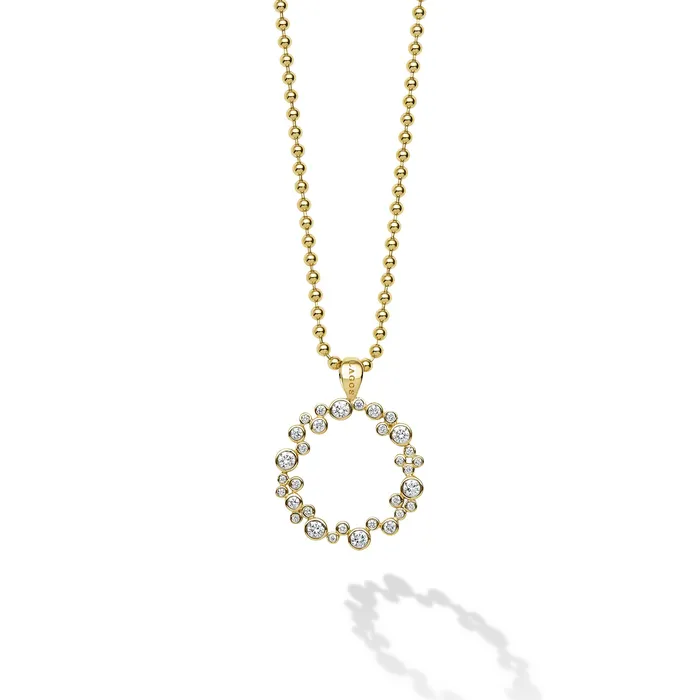 18K Fizz Diamond Circle Pendant Necklace LAGOS Necklaces