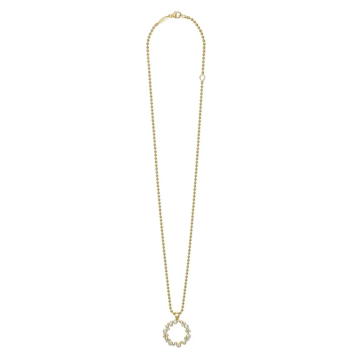 18K Fizz Diamond Circle Pendant Necklace LAGOS Necklaces 18K Fizz Diamond Circle Pendant Necklace LAGOS Necklaces