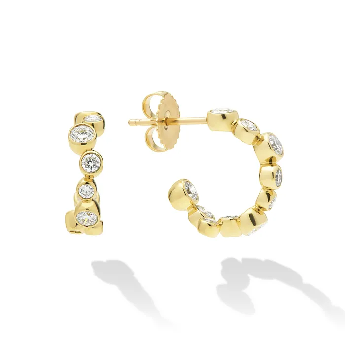 18K Fizz Diamond Huggie Earrings LAGOS Earrings
