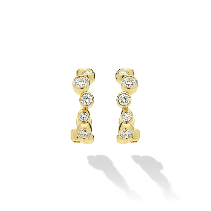 18K Fizz Diamond Huggie Earrings LAGOS Earrings 18K Fizz Diamond Huggie Earrings LAGOS Earrings