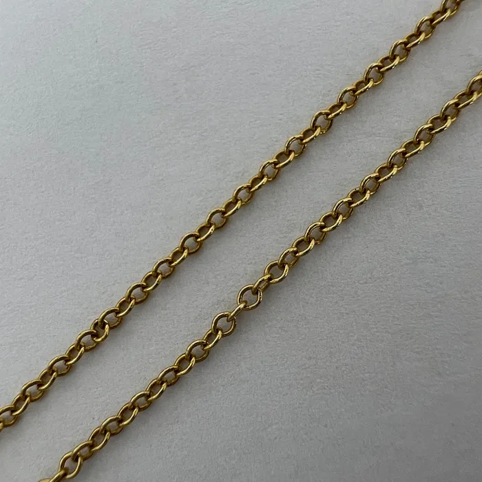 18K Gold Necklace with 11 Baquette Diamonds Jewelry Necklaces