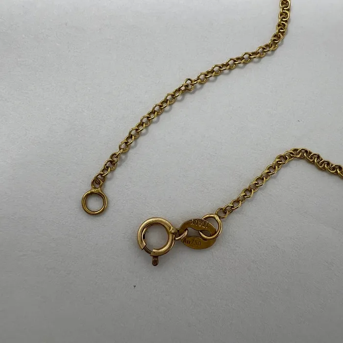 18K Gold Necklace with 11 Baquette Diamonds Jewelry Necklaces