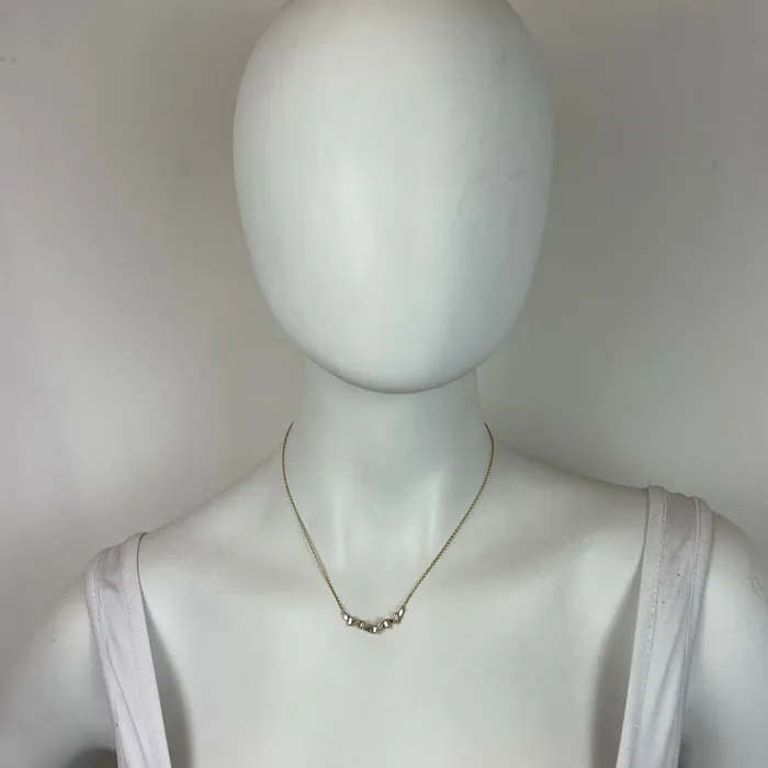 18K Gold Necklace with 11 Baquette Diamonds Jewelry Necklaces
