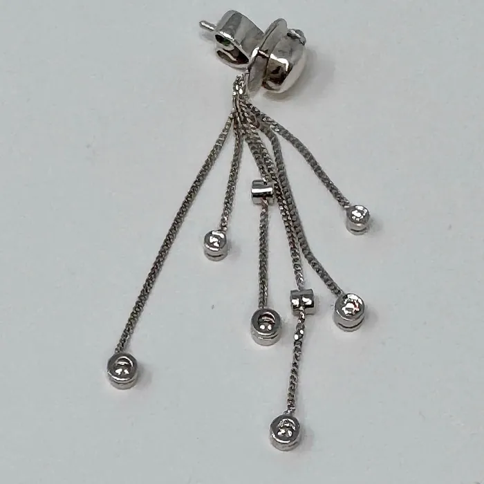 18K White Gold Diamond Earrings Jewelry Earrings