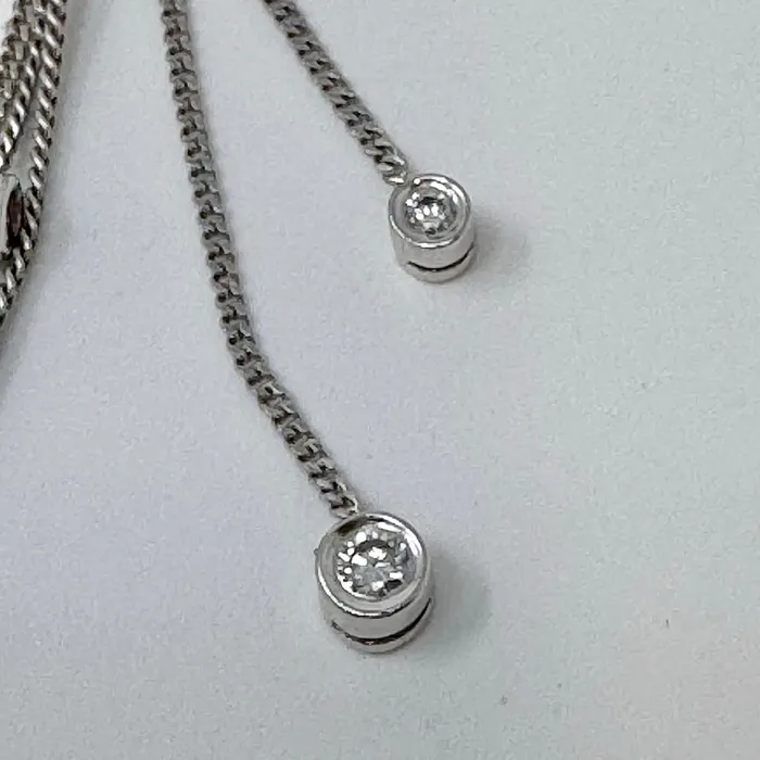 18K White Gold Diamond Earrings Jewelry Earrings