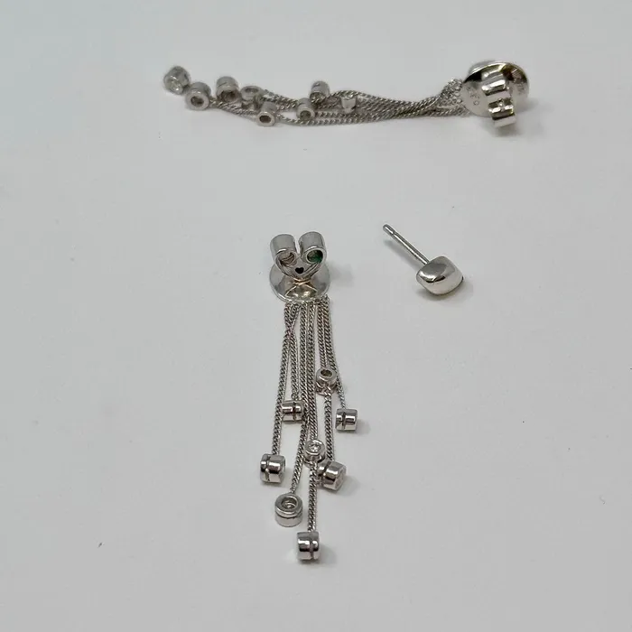 18K White Gold Diamond Earrings Jewelry Earrings